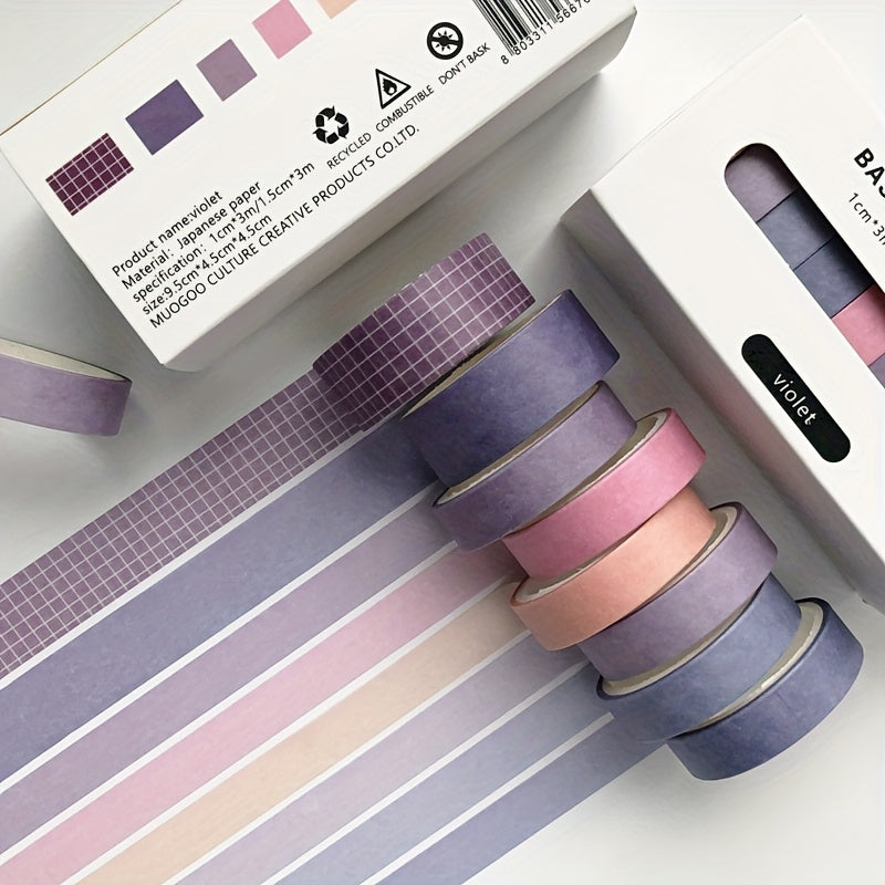8 Pack Washi Tape Set for Crafts & Journals