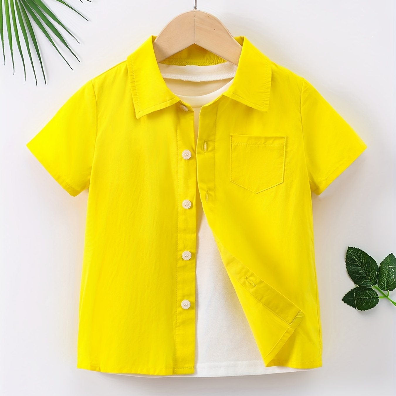 Boys Short Sleeves Shirt Preppy Style For Summer Kids Clothes