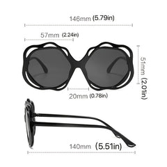 Sunflower Novel Frame Sunglasses Women's Oversized Glasses