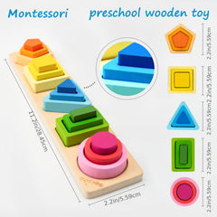 Wooden Sorting & Stacking Toys for Toddlers