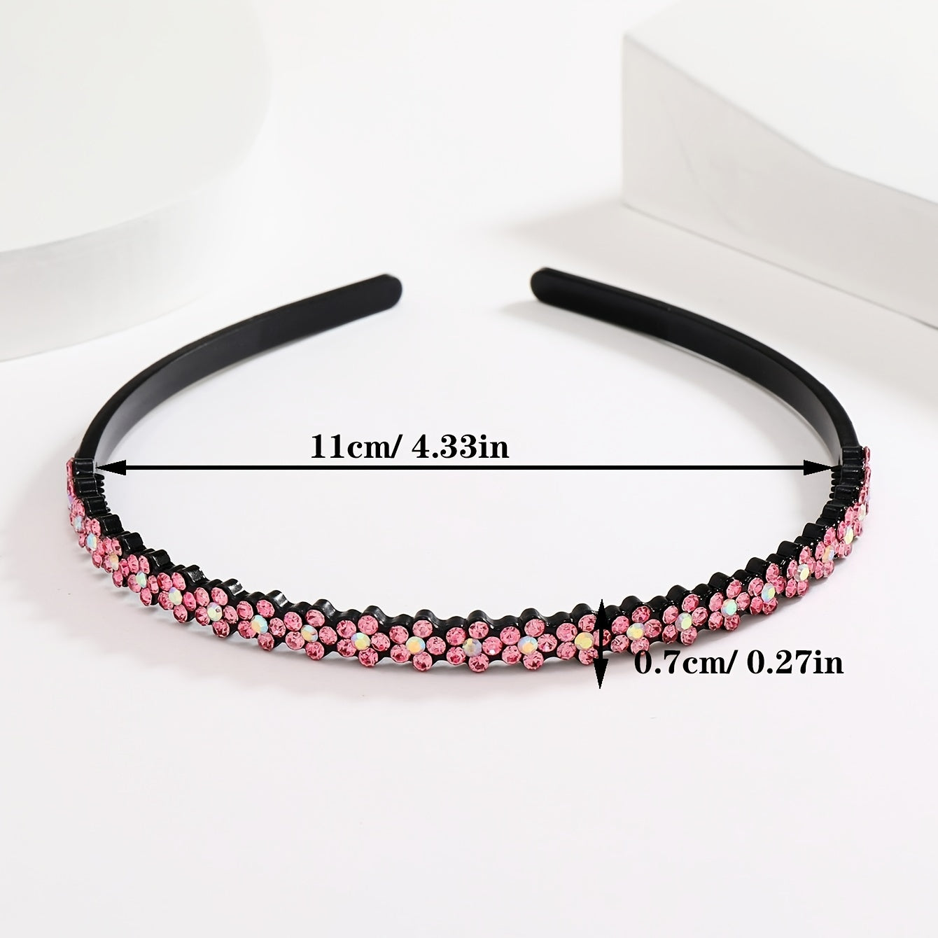 Rhinestone Headbands Teeth Hairband Non slip Hair Hoop