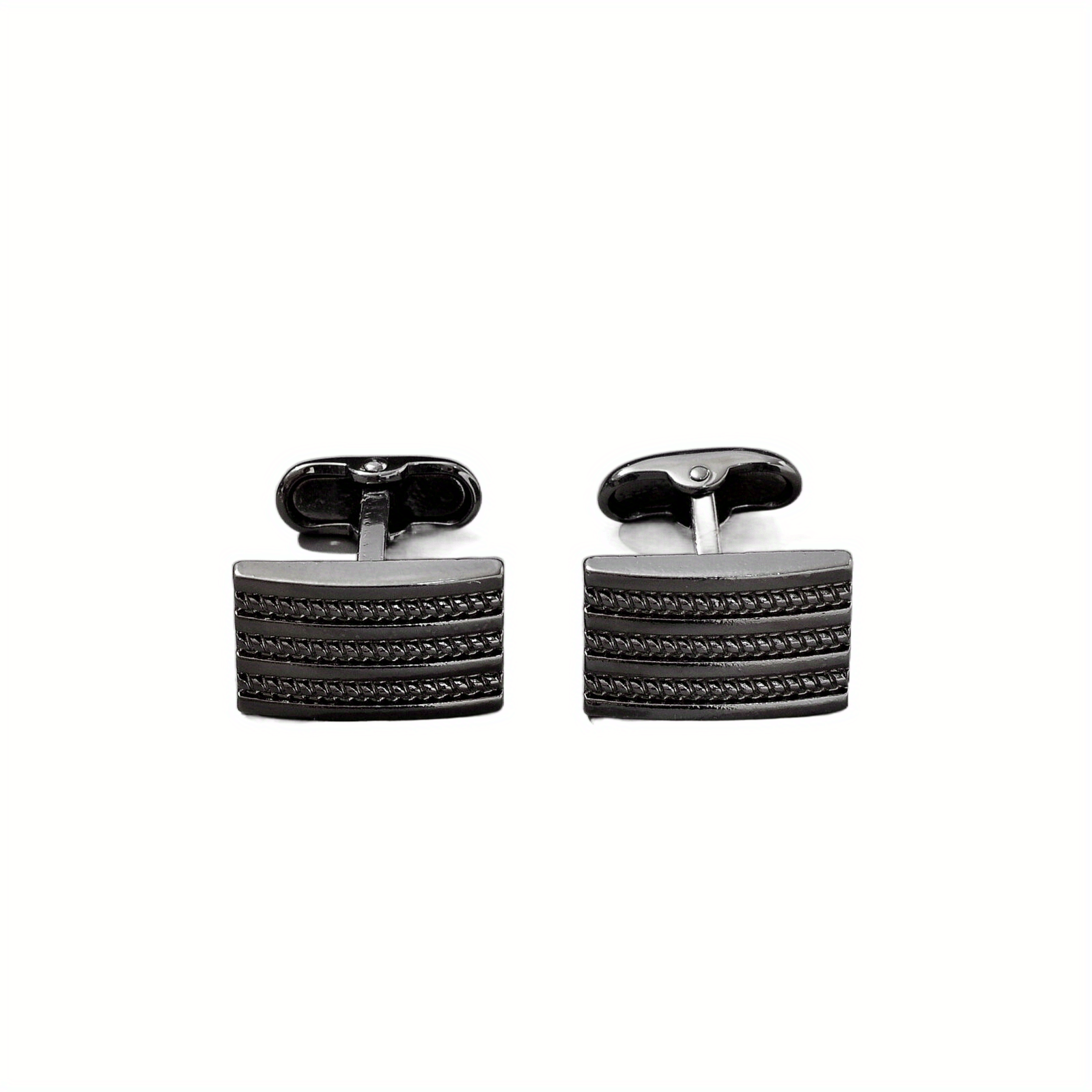 Striped Men's Cufflinks French Business Shirt Sleeve Studs