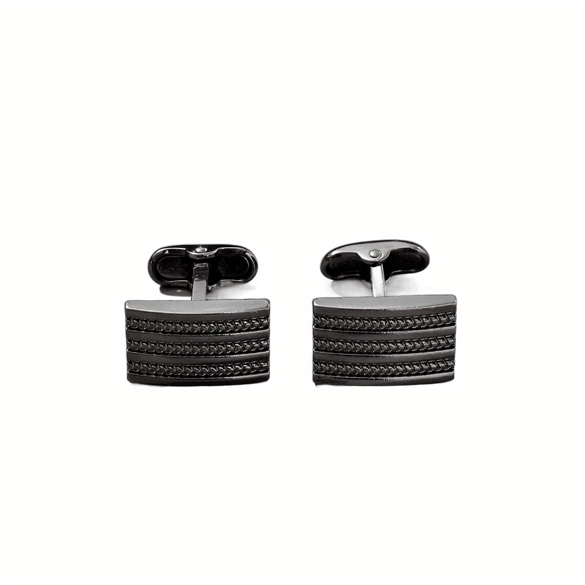 Striped Men's Cufflinks French Business Shirt Sleeve Studs