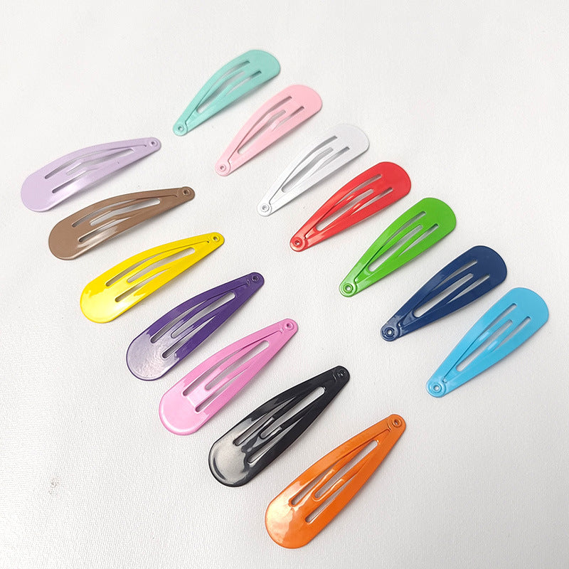 30pcs Assorted Glossy Snap Prong Hair Clips for Ladies Girls Hair Bows