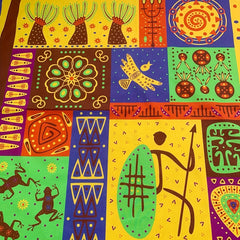 Soft African Tribal Headscarf Geometric Pattern Machine Washable for Halloween