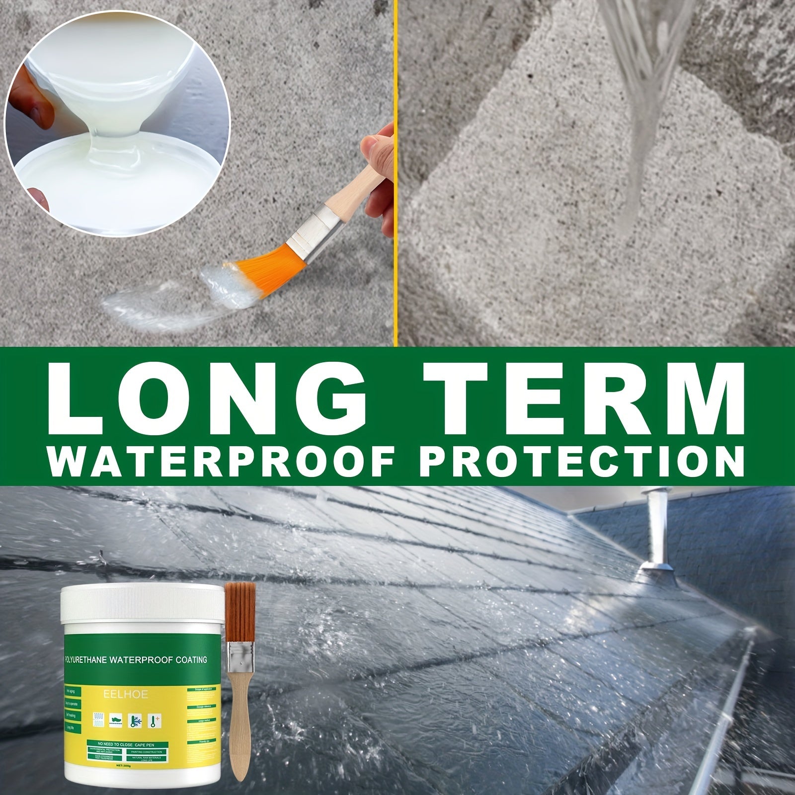 EELHOE Transparent Waterproof Glue RV Bathroom Toilet Waterproofing Agent