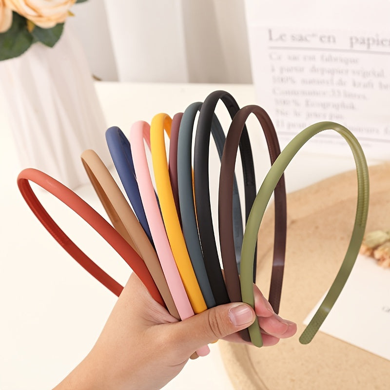 10pcs Colorful Plastic Headbands with Teeth for Women Girls Teens