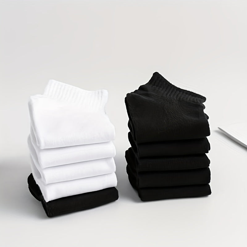 10 Pairs Solid Short Socks Women's Stockings
