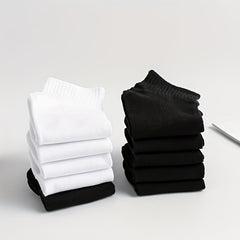 10 Pairs Solid Short Socks Women's Stockings