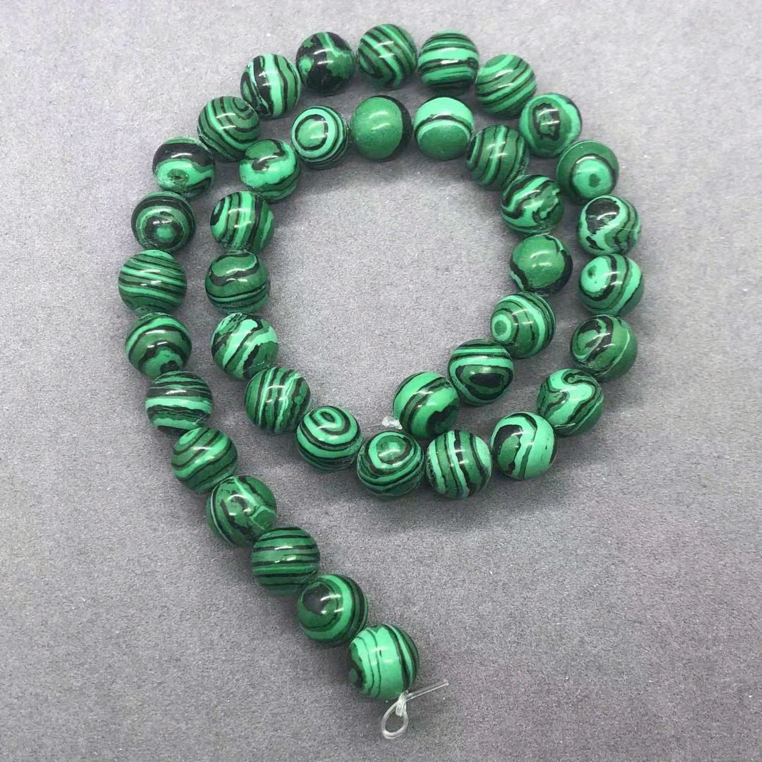 6 8 10mm Green Malachite Stone Beads DIY Bracelet Necklace