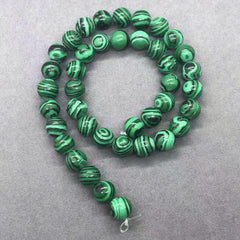 6 8 10mm Green Malachite Stone Beads DIY Bracelet Necklace