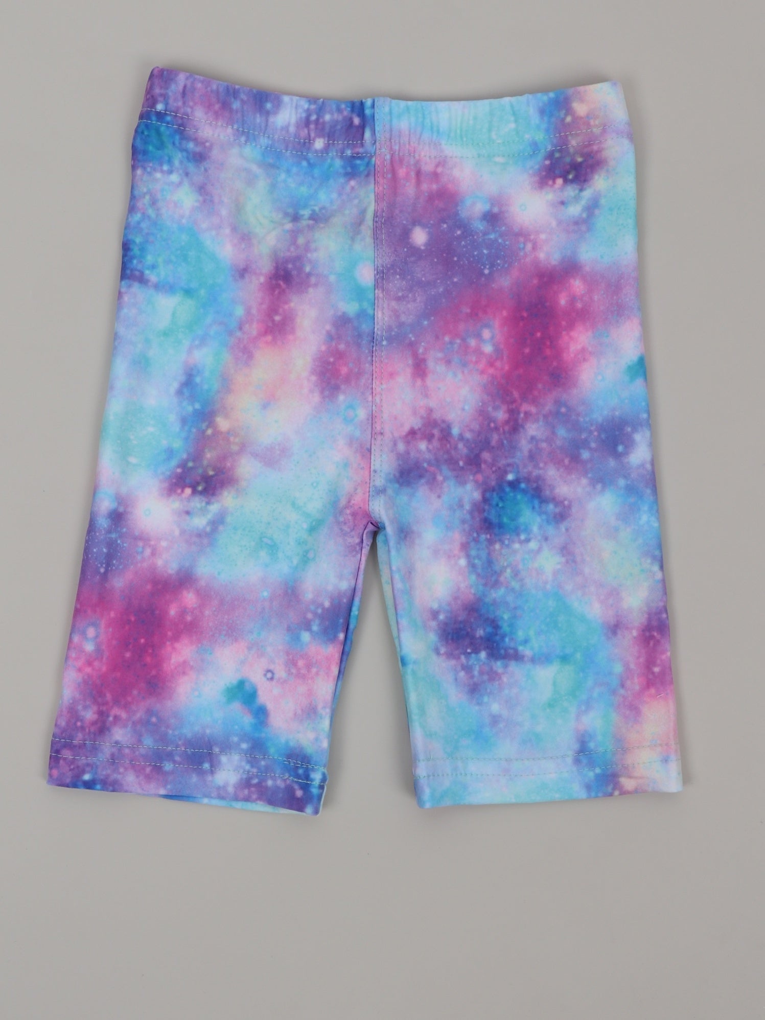 Toddler Girls Tie Dye Starry Sky Graphic Biker Shorts