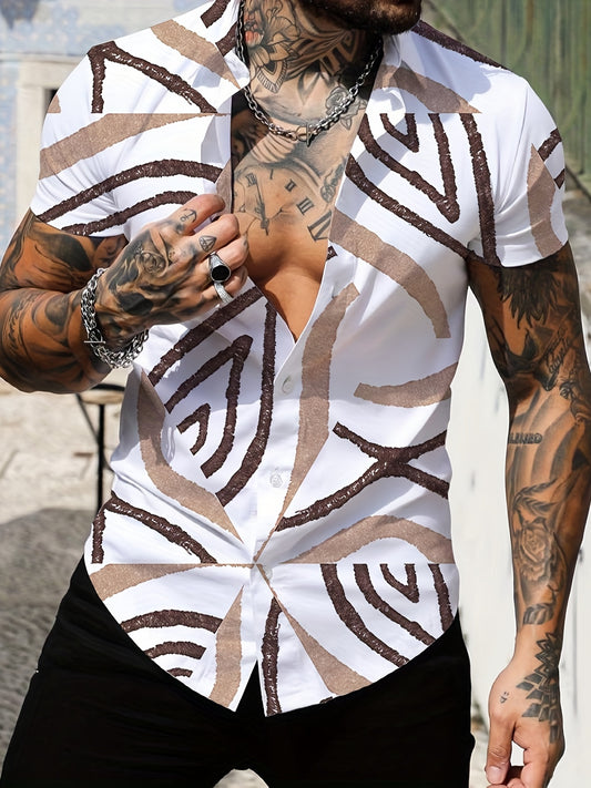 Casual Short Sleeve Hawaiian Shirt for Men