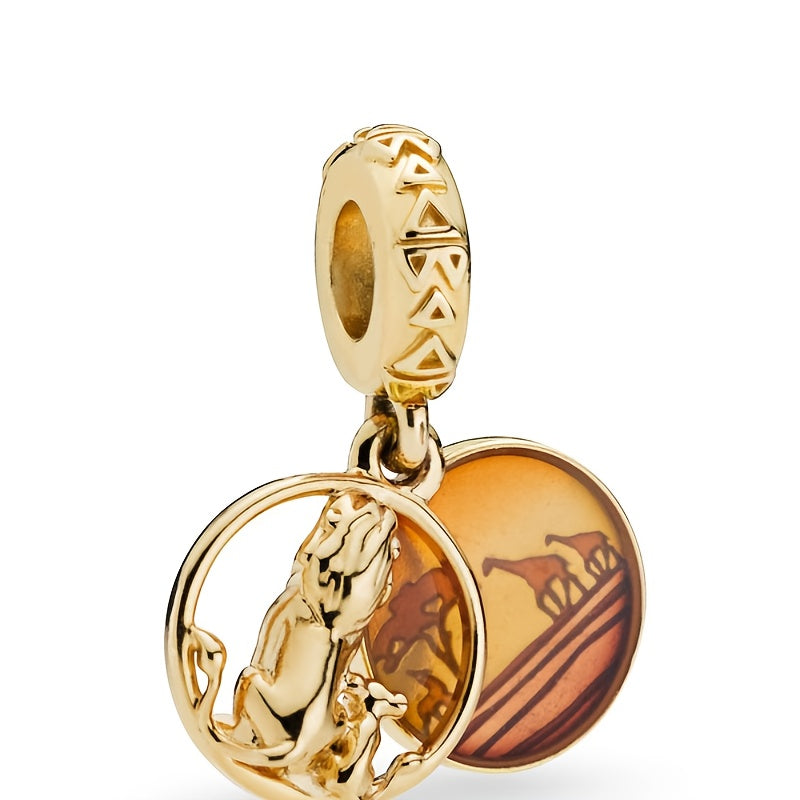 Golden Lion Pendant for DIY Bracelet