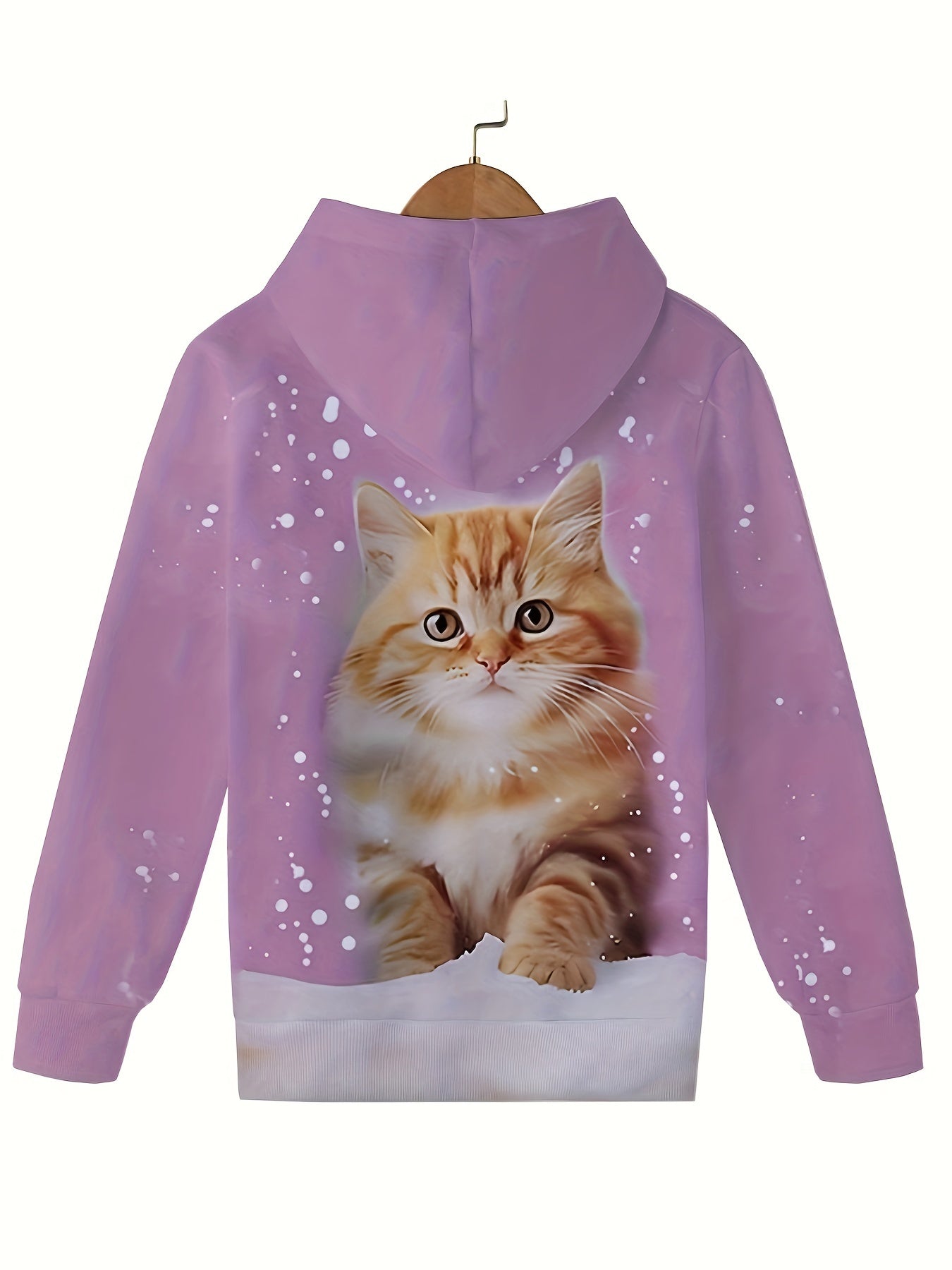 Girls & Adorable Kitty Graphic Sweatshirt Hoodie for Kids