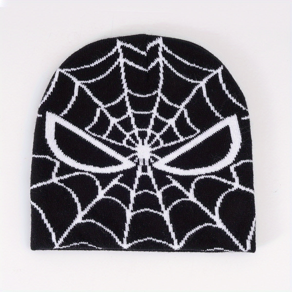 Heart Spider Web Jacquard Beanie Hip Hop Candy Skull Cap