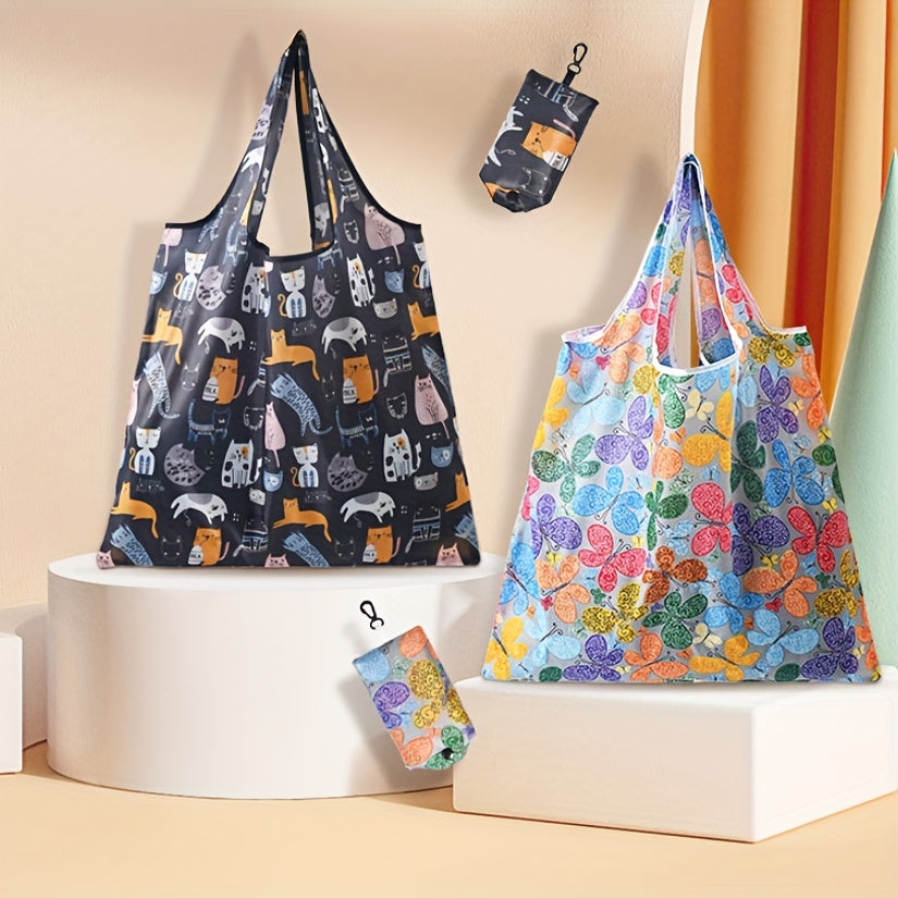 Foldable Shopping Bag Portable Supermarket Printed Bag