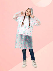 Girls Cartoon Raincoat Poncho for School