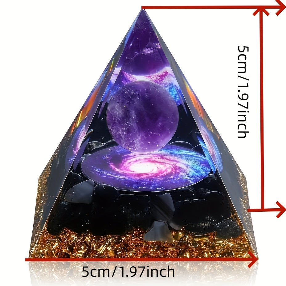 Orgone Pyramid with Amethyst Crystal Ball