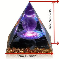 Orgone Pyramid with Amethyst Crystal Ball