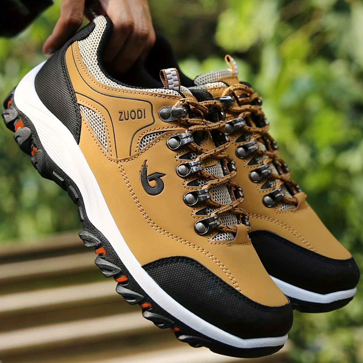Men's Lace Up Durable Hiking Shoes for Outdoor Activities