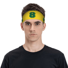 Messi Football #8 Headband & Visor Set - Bright Yellow & Green