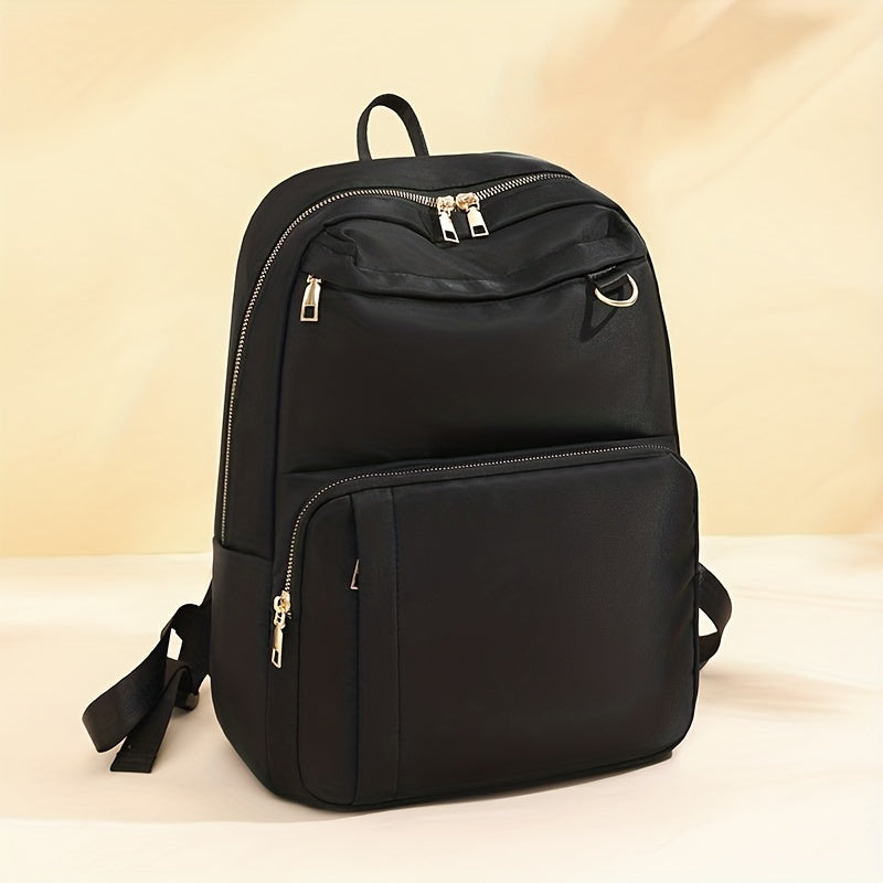 Preppy Style Nylon Laptop Backpack for Travel & Work