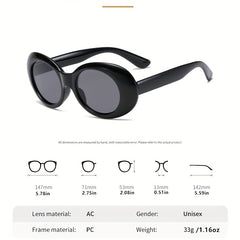 Vintage Oval Cat Eye Sunglasses Polarized UV Protection