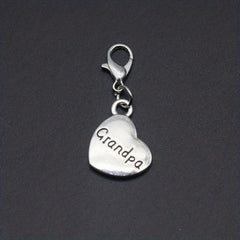 8pcs Silvery 3D Family Member Pendants Lobster Clasp