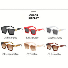Large Square Sunglasses Mirror Lens UV400