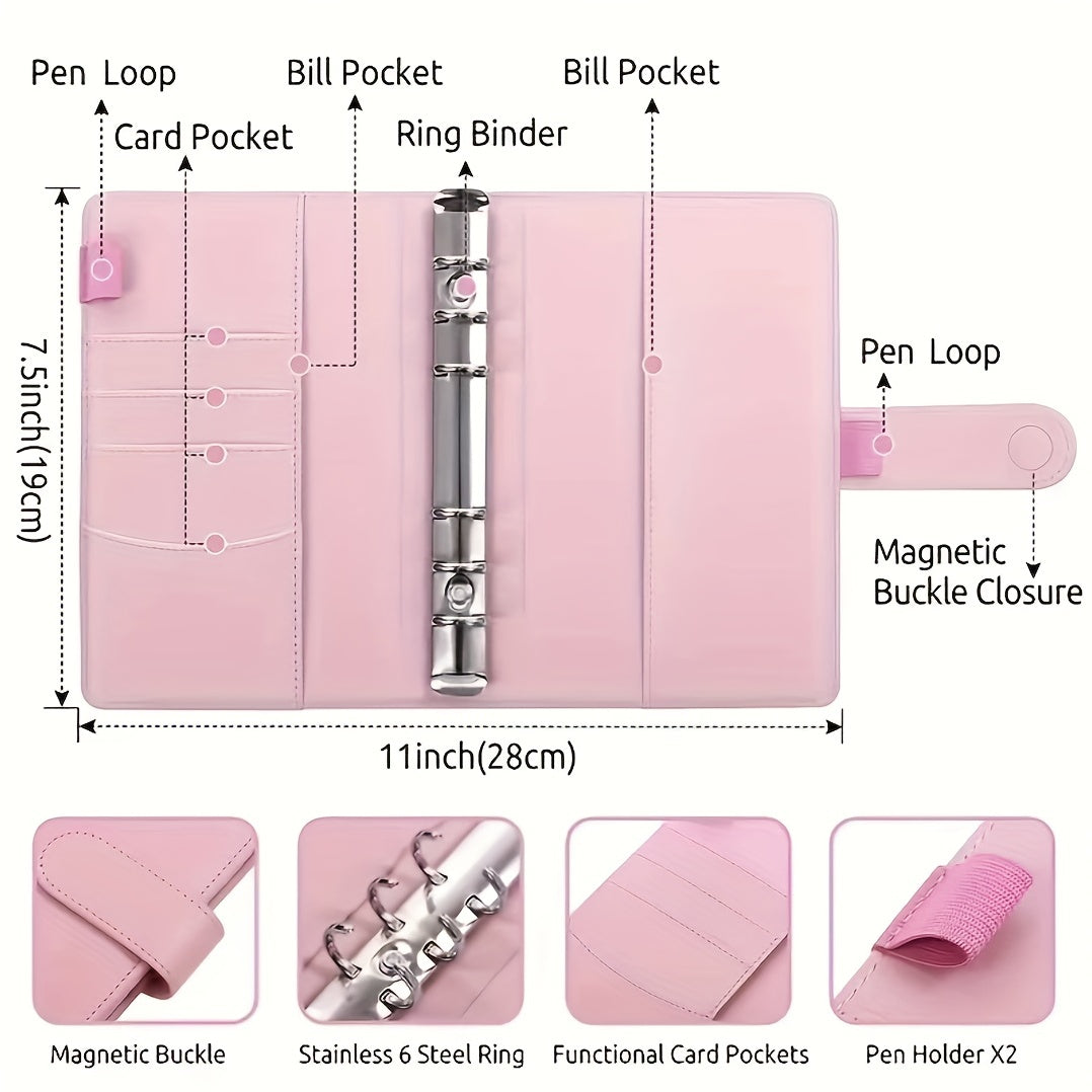 Budget Binder with Zipper Envelopes & Expense Sheets