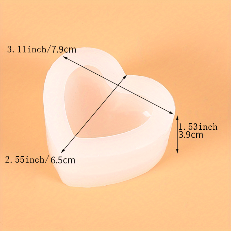 3D Heart Silicone Resin Mold for Pendant Necklace Crafts