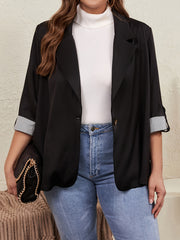  Colorblock Stripe Print Blazer