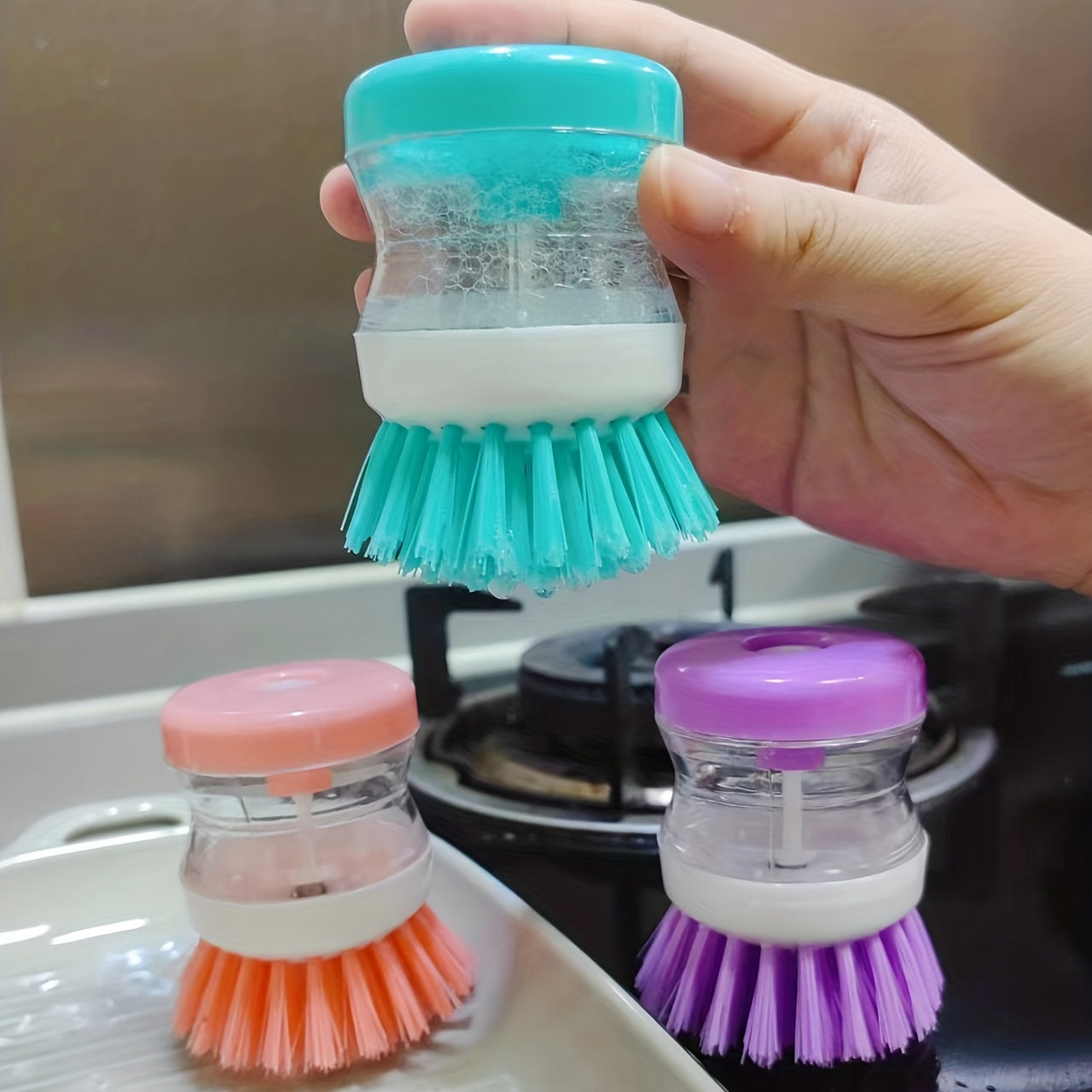 Automatic Press Type Bowl Brush - Multifunctional Cleaning Brush