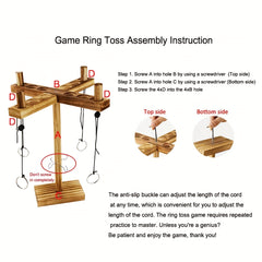 Ring Toss Hook Games with Shot Ladder for 4 People