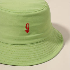 Green Bucket Hat Sunscreen Fisherman Cap for Women