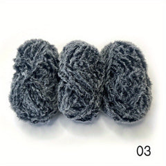 3pcs 150g 3rolls 1 0 65Nm High And Low 100 Polyester Fancy Crochet Fur Yarn