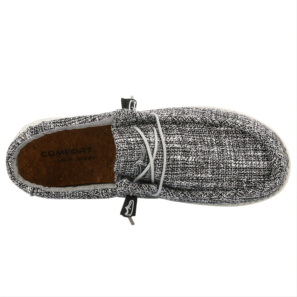 Men's Lightweight Canvas Loafer Shoes Casual Slip On Sneakers