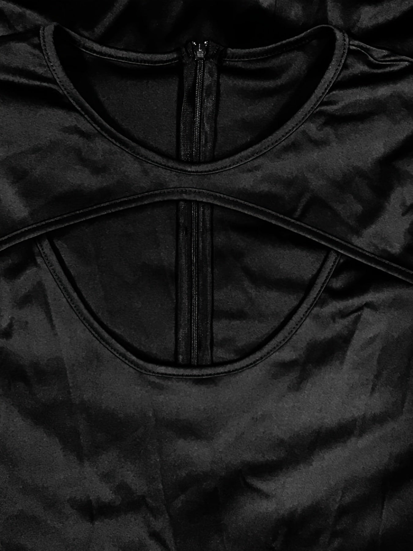  Sexy Dress Women's Plus Solid Lantern Sleeve Cut Out Round Neck Bodyco