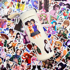 300pcs Anime Mixed Stickers Waterproof Vinyl Manga Stickers for Laptop Water Bot