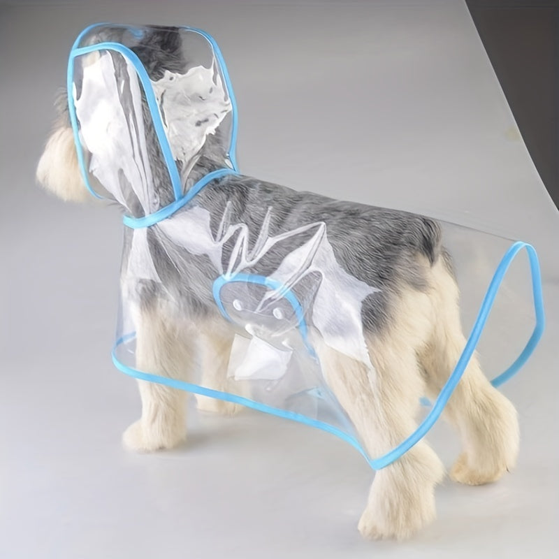 Clear Hooded Pet Plastic Raincoat Poncho for Toy Small Dogs Cat Clothes