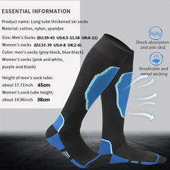 Men's Heated Ski Socks Winter Thermal Crew Boot Socks for Cold Weather