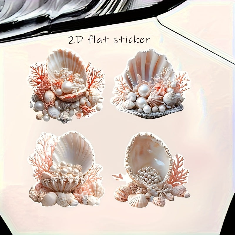 2D Shell & Pearl High Transparency Film Stickers