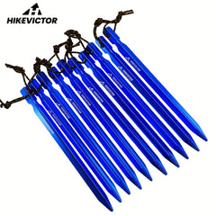 10pcs Aluminum Tent Pegs Wind Rope Nail for Camping