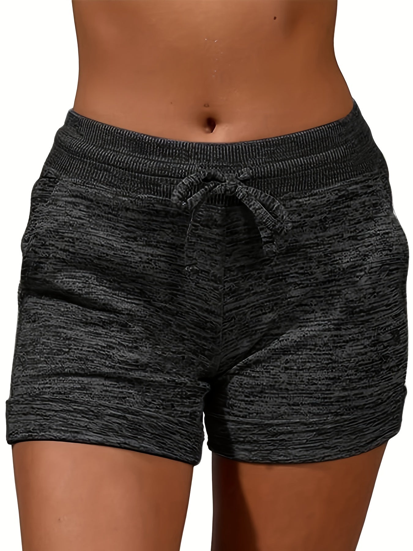 Dual Pockets Drawstring Shorts for Women