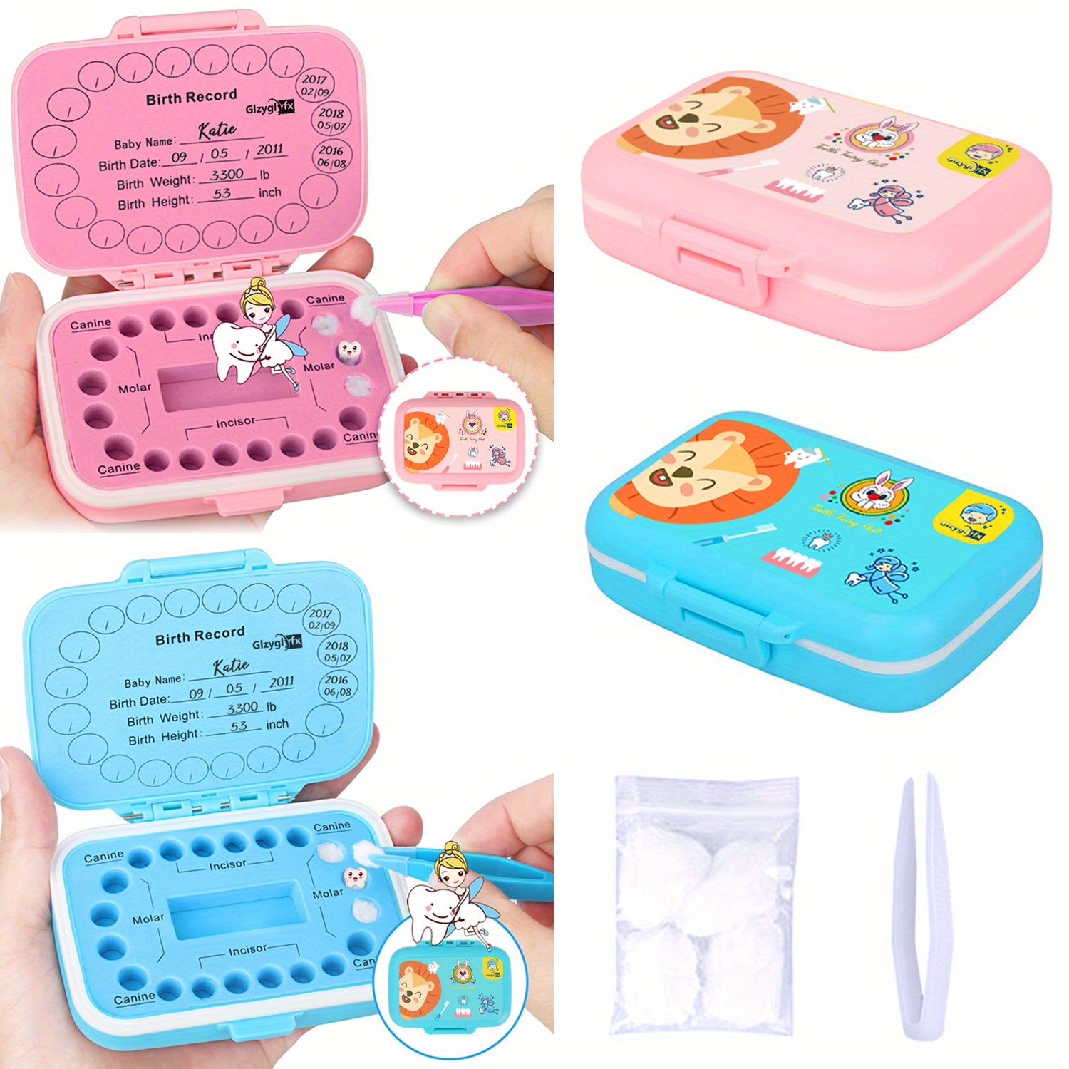 Cute Baby Hair & Tooth Keepsake Box