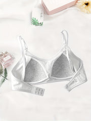 3pcs Girls Adjustable Strap Bras Soft Bralette Underwear