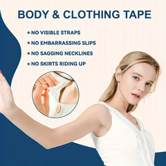 50 Pcs Clear Anti-slip Stickers Adhesive Neck Shirt Women's Lingerie Accessories
