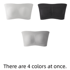 3pcs Strapless Bandeau Bras Soft & Stretch Everyday Bra Women's Lingerie