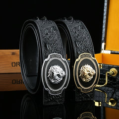 Men's Belt Double sided Cowhide Leather Reverse Edg